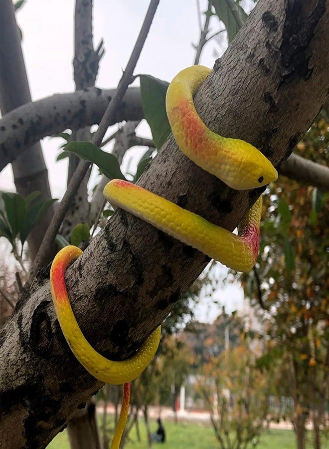 Munmoll Toys & Gifts Rubber Snakes Cobra Prank Toy for Kids Magic Shows Toy Snake for Kids, Fake Snake Toys for Garden Realistic Snack Pack of 4 Pcs (Multi Color 30 -inch) - Image 2